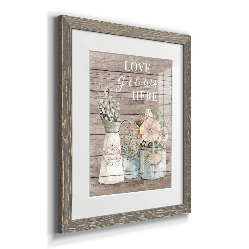 Love Grows Here-Premium Framed Print - Ready to Hang