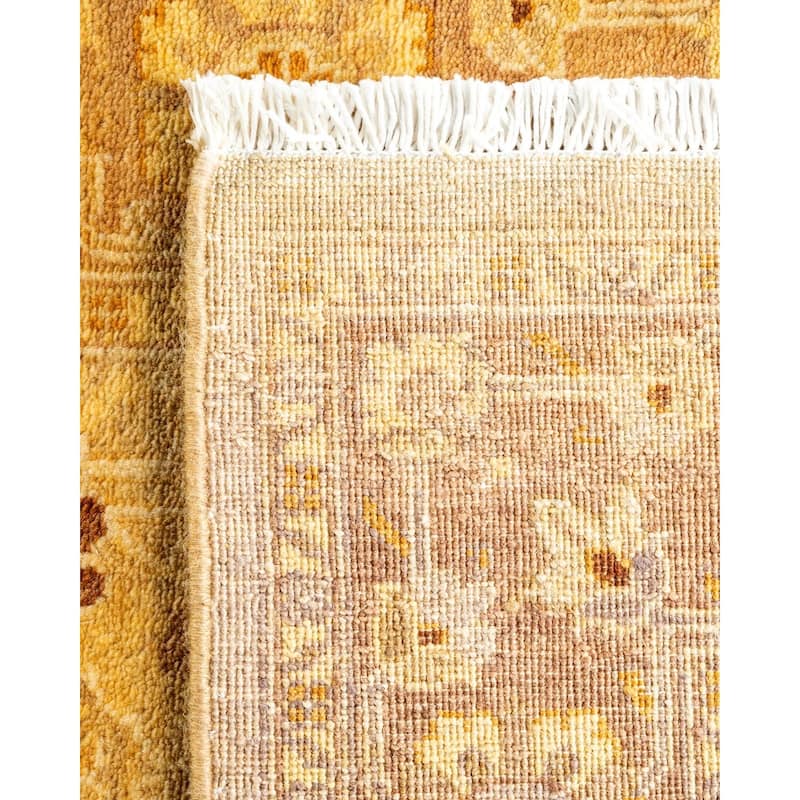 Overton Hand Knotted Wool Vintage Inspired Traditional Ottoman Beige Runner Rug - 2' 6" x 14' 4"