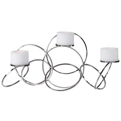 Uttermost Kiernan Nickel Ring Candle Holder
