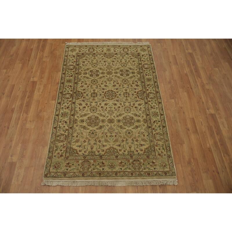 Hand Knotted Oriental 100% Wool Carpet Traditional All-Over Oranges & Rust Agra Area Rug - 6' 0'' X 3' 10''