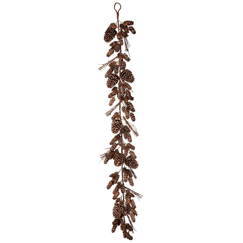 48"Plastic Natural Look Mix Cone Twig Garland