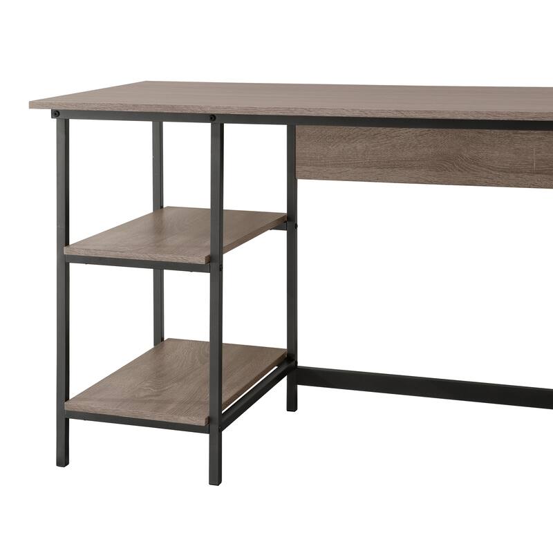 Weathered Gray Computer Desk