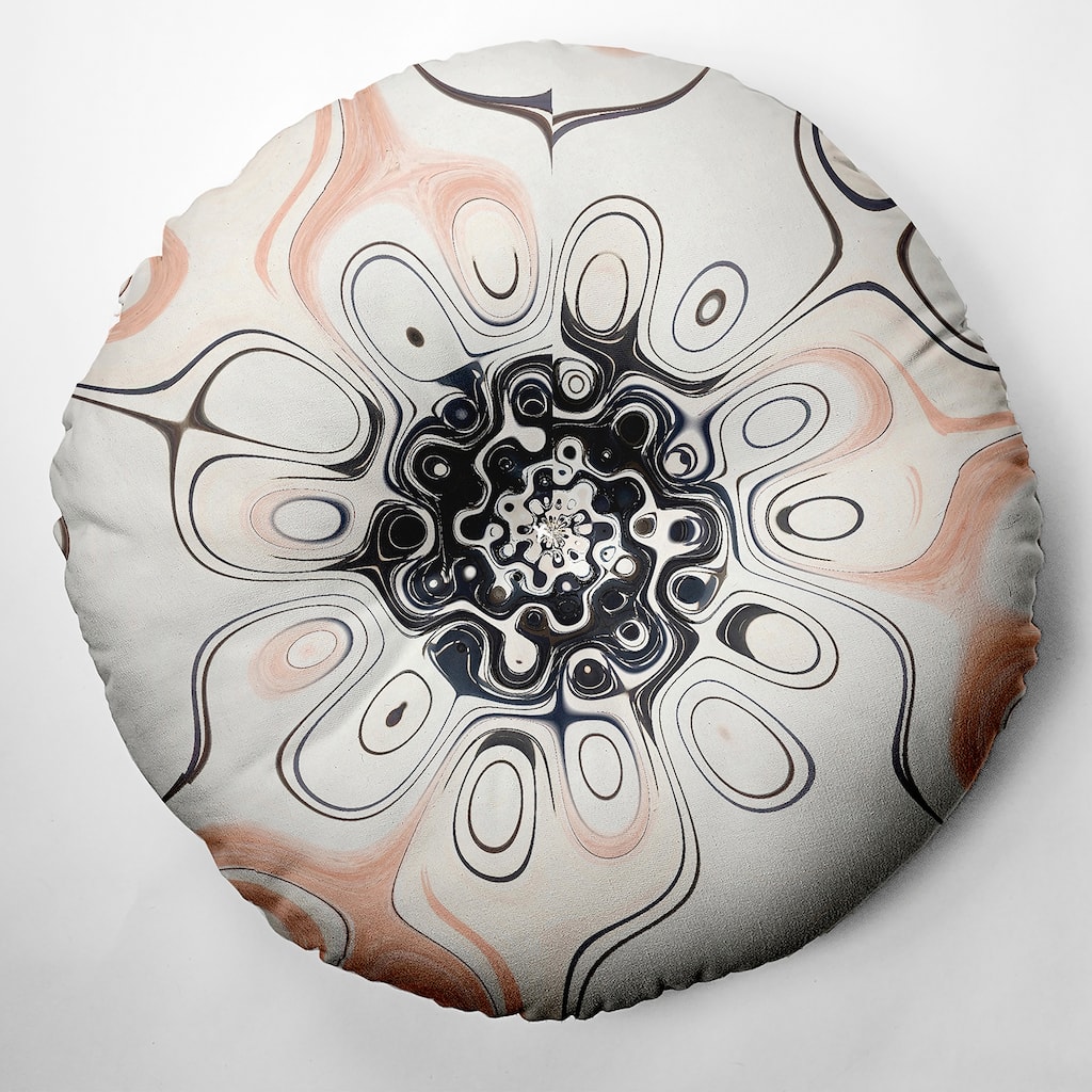 Bohemian & Eclectic Cappuchino Design Tufted Floor Pillow