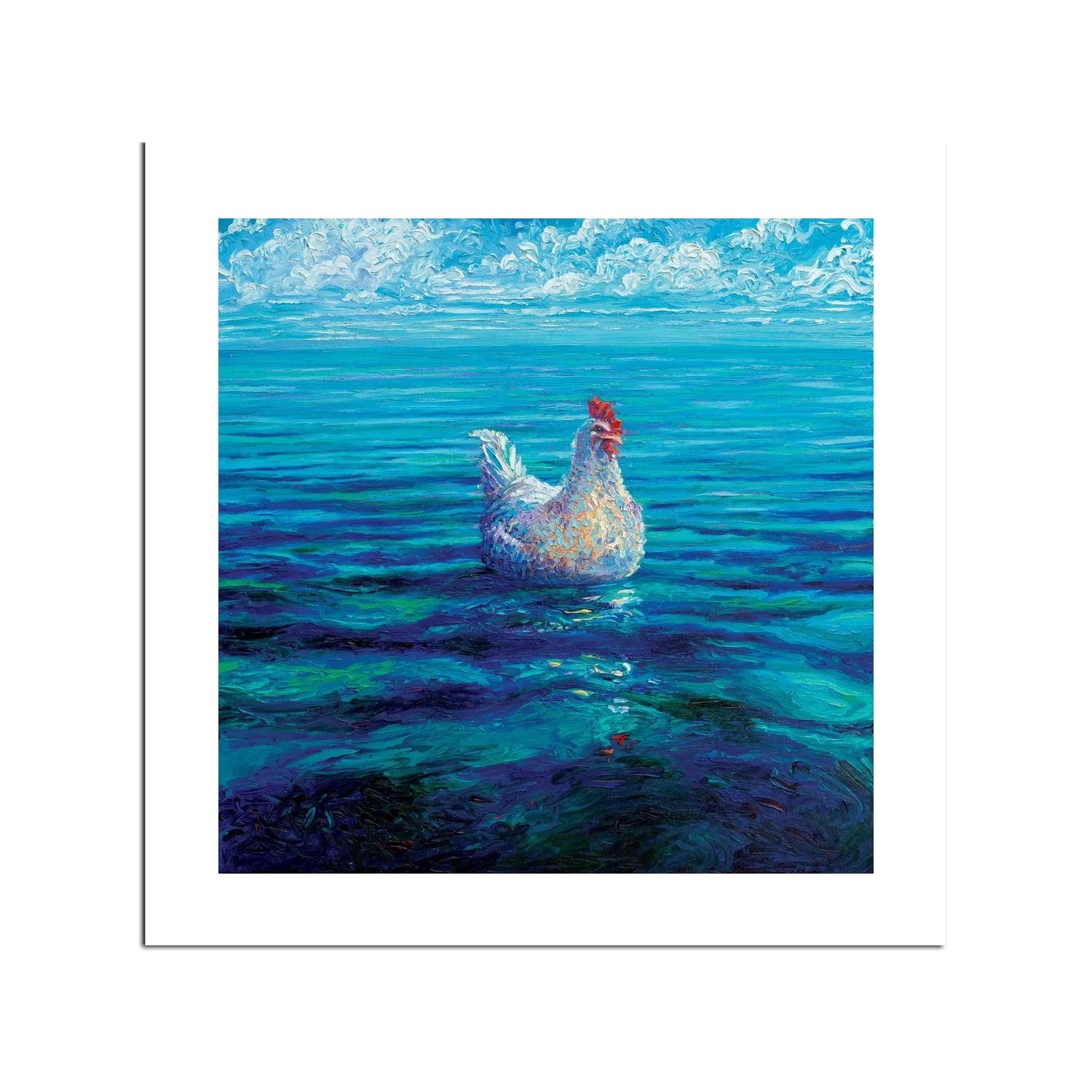 Chicken Of The Sea Fine Art Paper Print by Iris Scott - Multi