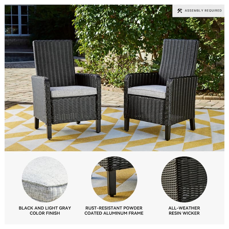 Signature Design By Ashley Beachcroft Outdoor Dining Chairs Set - 25.5" W x 25.63" D x 40.25" H