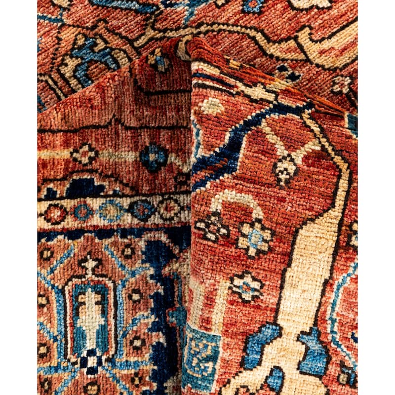 Serapi One-of-a-Kind Hand-Knotted Area Rug - Red - 4' 2" x 5' 8"