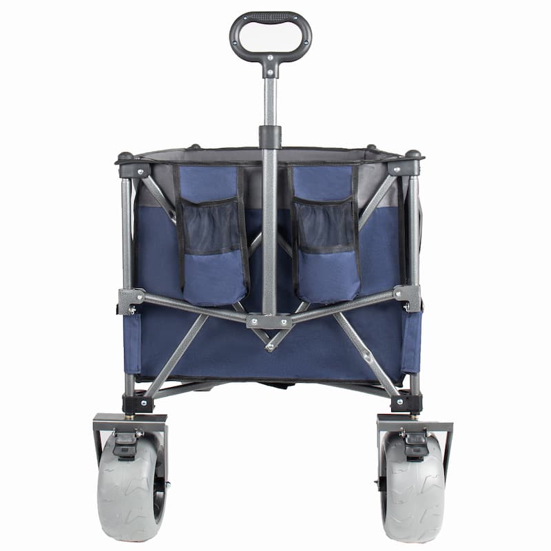 52"Extended Heavy-Duty Foldable Utility Wagon, 560lbs, Ultra-Stable Frame, 1:6 Space-Saving Fold, Portable and Collapsible