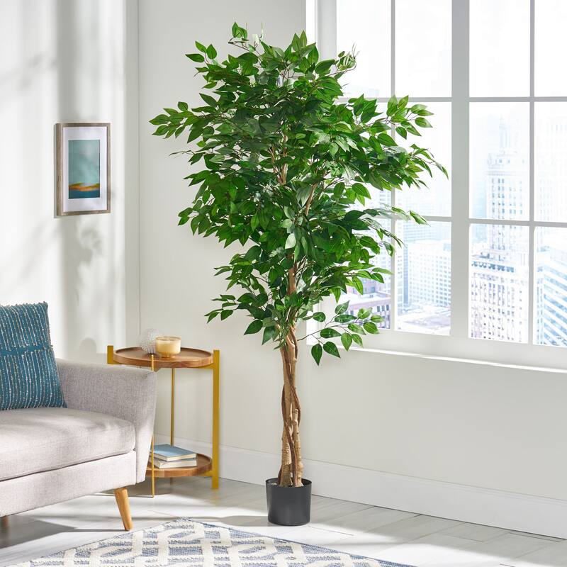 180cm Artificial Ficus Tree in Pot Indoor Outdoor Home Decor - Green