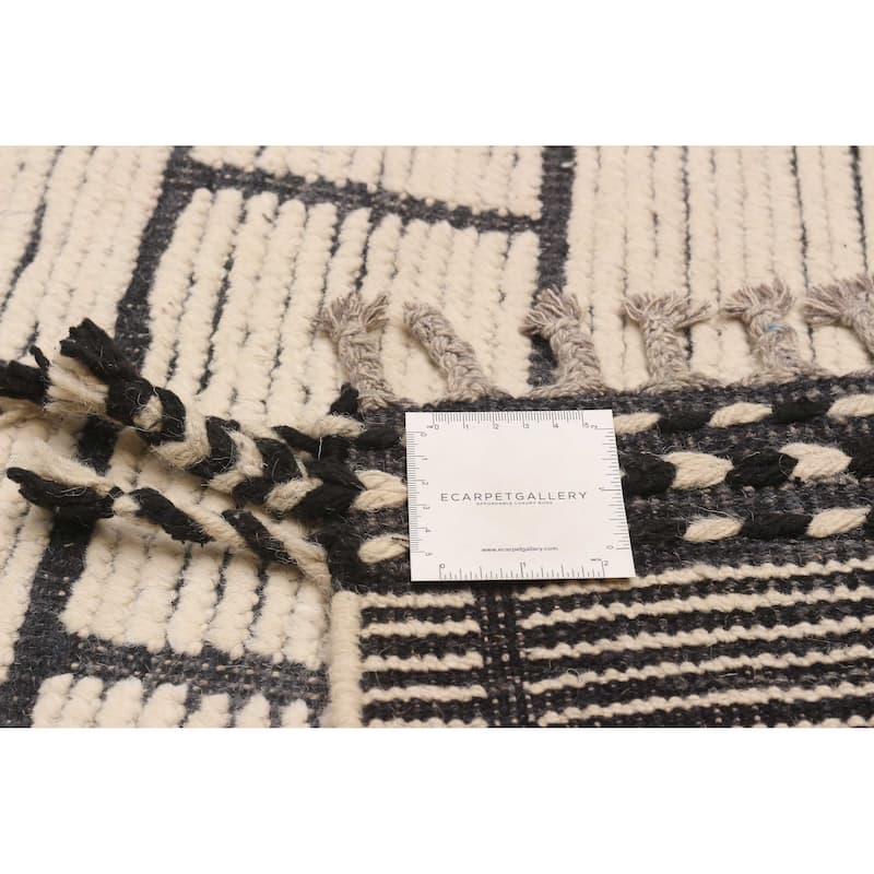 ECARPETGALLERY Hand-knotted Pak Finest Marrakesh Cream Wool Rug - 8'10 x 12'6