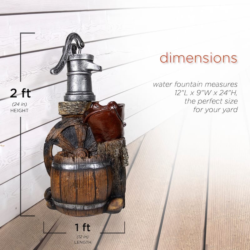 Old Fashion Pump Barrel Fountain