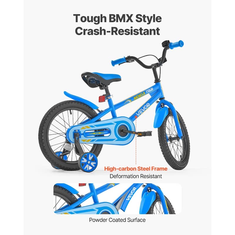 20-Inch BMX Style Kids Bicycle for Boys and Girls with Adjustable Seat