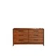 preview thumbnail 2 of 3, Dresser with 6 Drawers and Wooden Frame, Brown