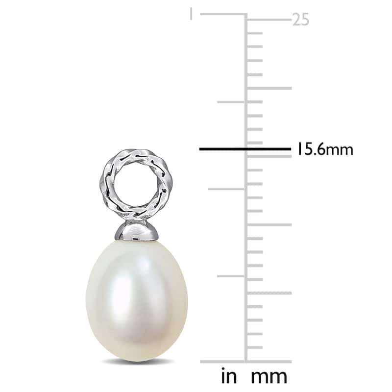 Miadora 7-7.5mm Cultured Freshwater Pearl Stud Earrings 10k White Gold