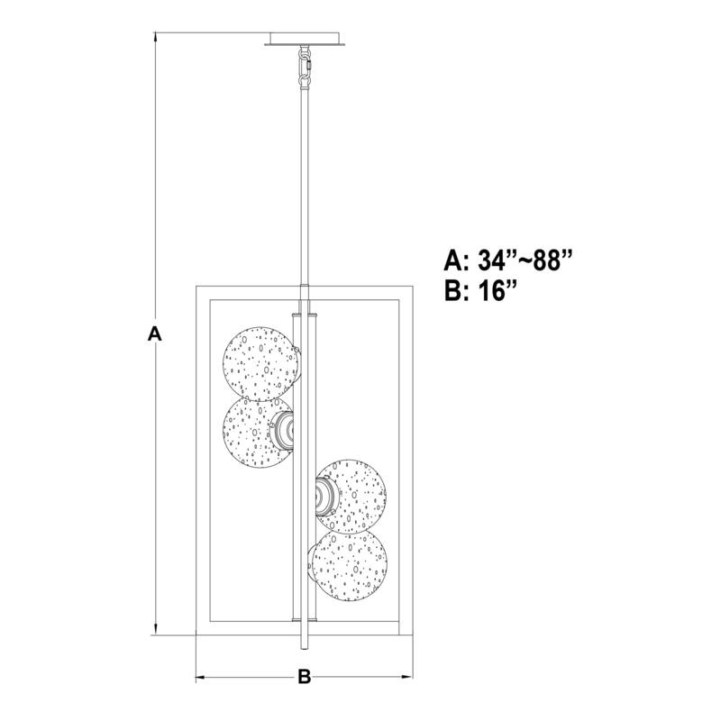 James Allan Bruce 4 Light 16" Wide Multi Light Pendant