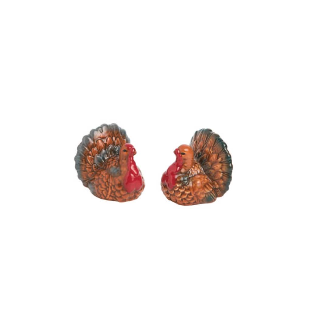 Dolomite Multicolor Harvest Turkey Salt and Pepper Shakers Set
