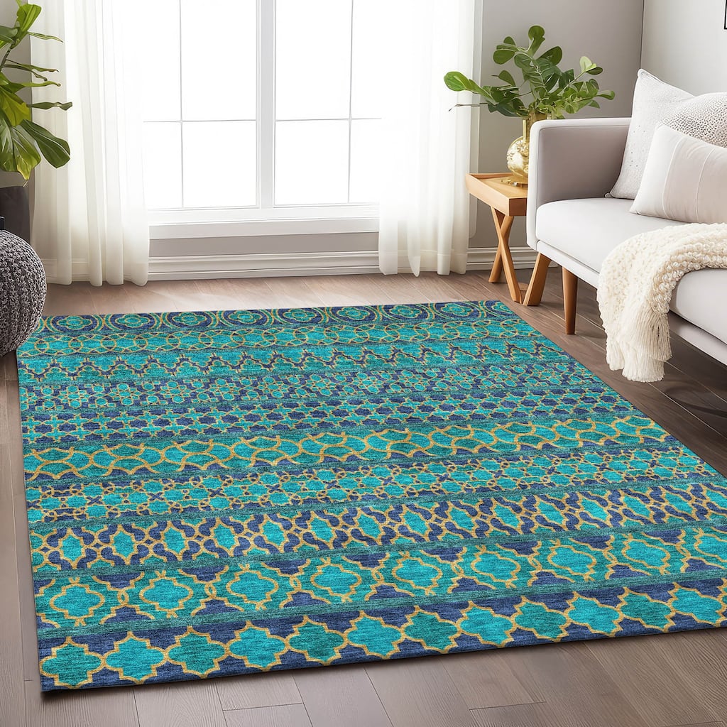 Premium Washable Super Soft Boho Stripes Mayfield Rug