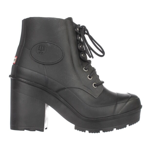 hunter block heel rain boots