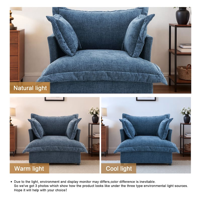 Double Layer Cushion Comfy Cloud Modular Sectional Sofa Set