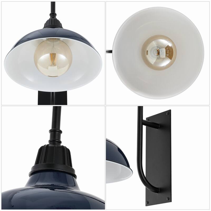 Wallace 12.25" Indoor/Outdoor LED Gooseneck Arm Sconce, By JONATHAN Y