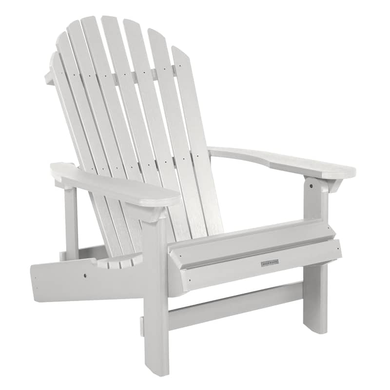 HIGHWOOD King-Size Folding and Reclining Adirondack Chair - White