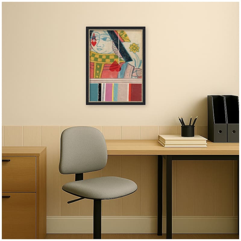 Kate and Laurel Queen with Flower FC by Felicia Dadak Framed Mounted Canvas Wall Art Print