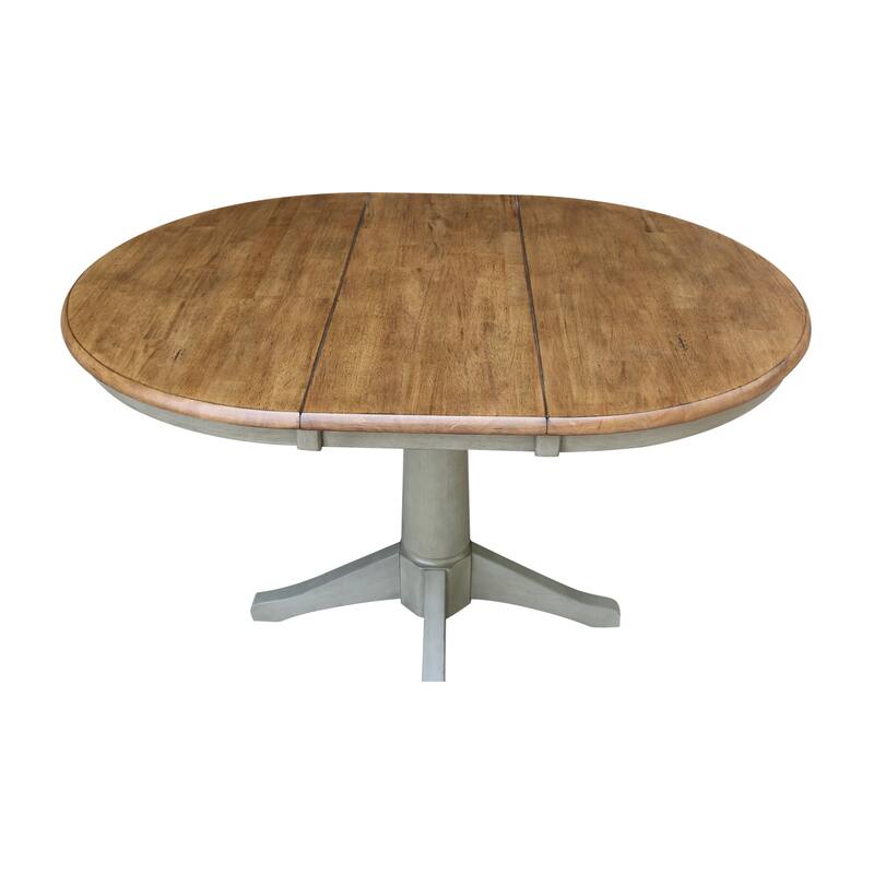 36" Round Top Pedestal Table w/12" Leaf