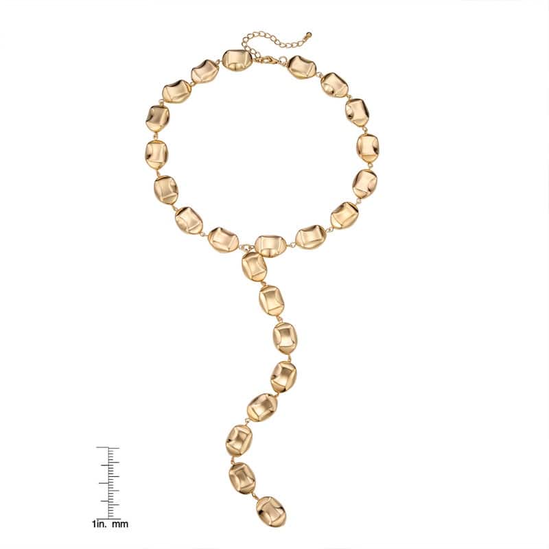 Victoria Townsend Gold Plated Round Stone Y Necklace
