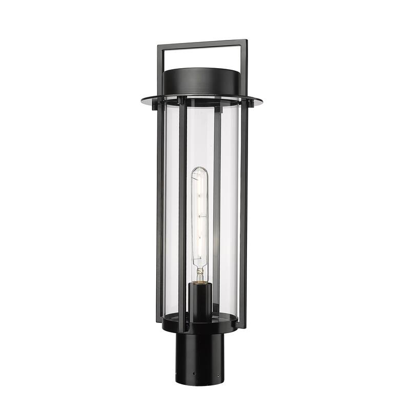 Millennium Lighting Russell 1 Light Outdoor Post Lantern in Powder Coat Black
