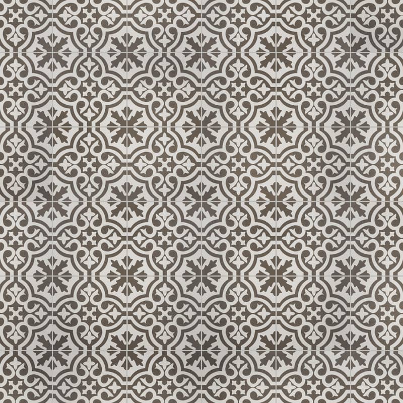 Merola Tile Berkeley Charcoal Brown 17-5/8" x 17-5/8" Ceramic Floor and Wall Tile