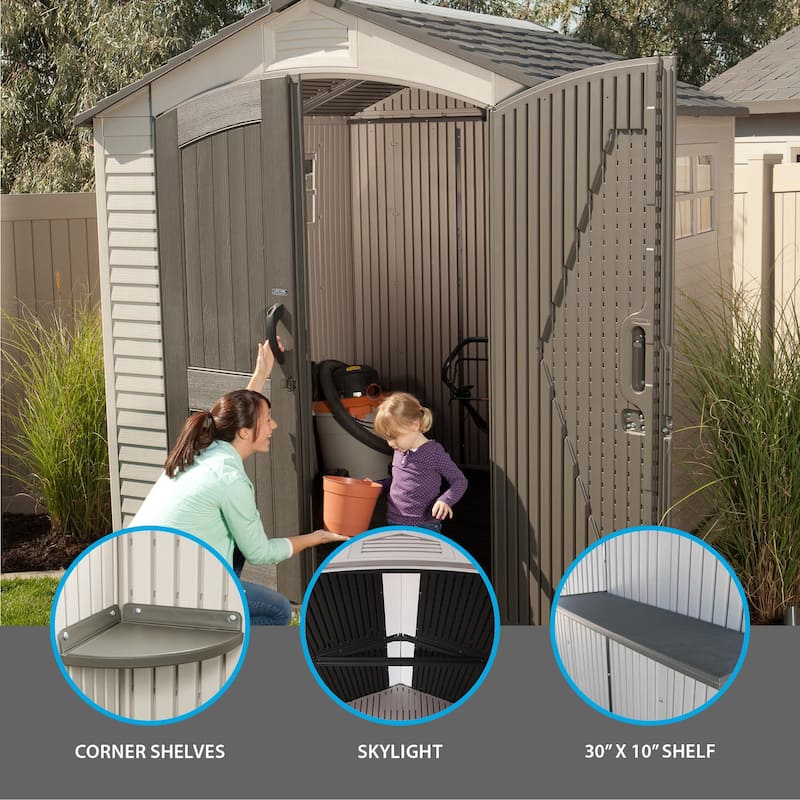 Lifetime 7 ft. x 7 ft. Deluxe Storage Shed