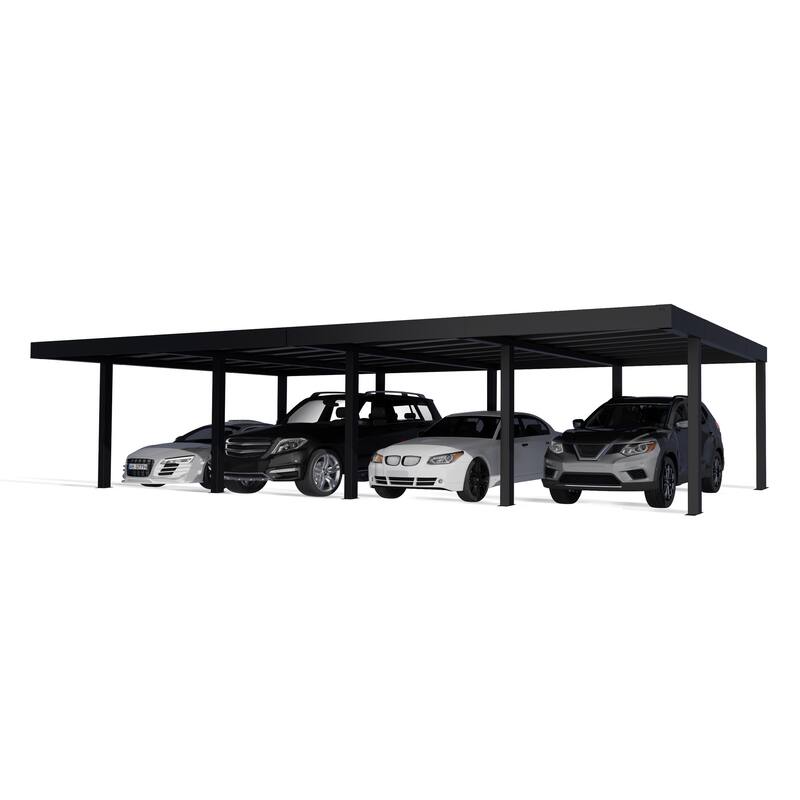 Canopia Oslo 6ft. Black/Gray Opaque Outdoor Carport