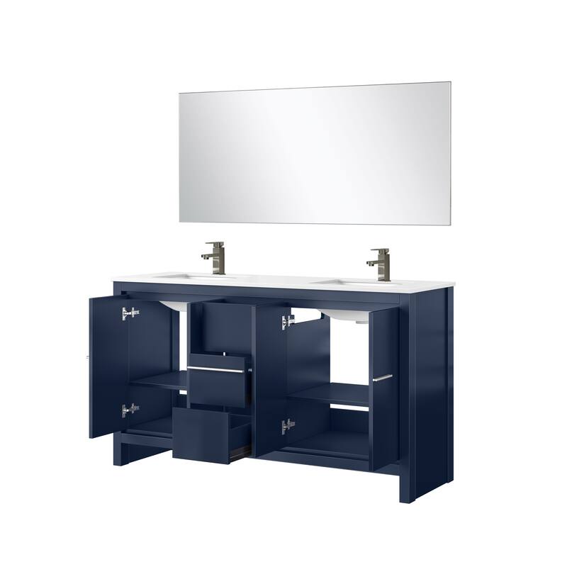Lafarre Bath Vanity with Quartz Top, Sink, Mirror and Chrome Faucet