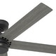 preview thumbnail 5 of 10, Hunter 52" Burton Outdoor Ceiling Fan and Wall Control - Farmhouse, Industrial, Transitional - Damp Rated - Exclusive SureSpeed!