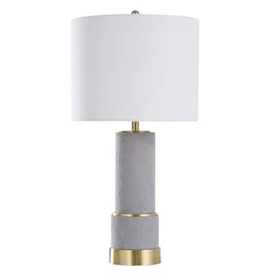 StyleCraft Torrington Gold - Contemporary Concrete & Metal Body Table Lamp