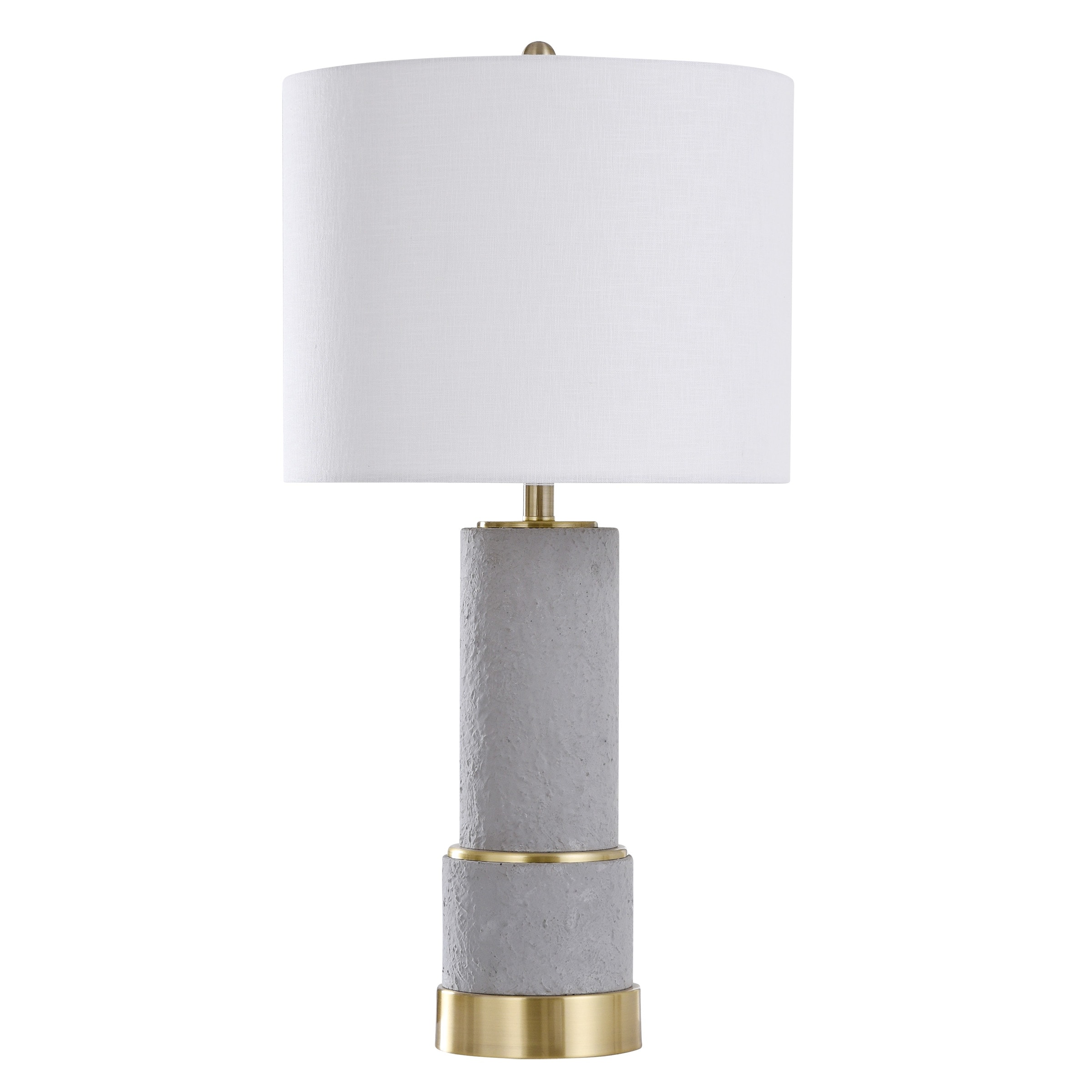 StyleCraft Torrington Gold - Contemporary Concrete & Metal Body Table Lamp
