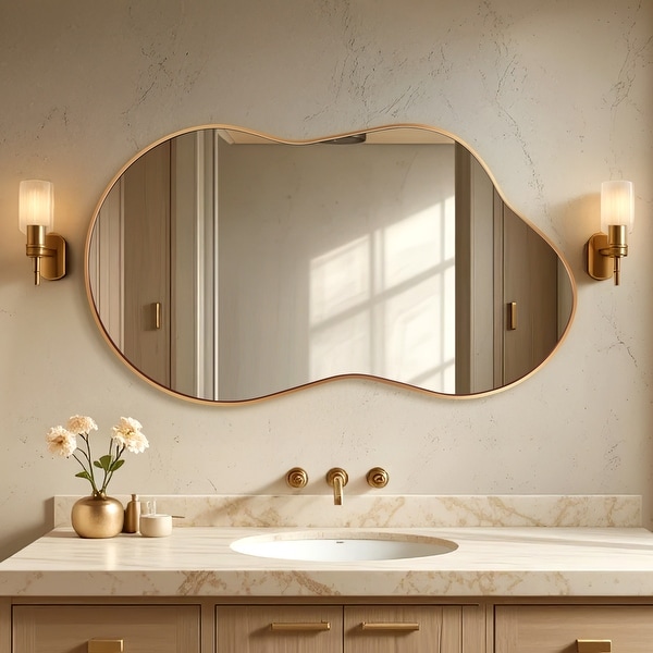 Irregular Wall Mirror Asymmetrical Decorative Wall Mirror - On