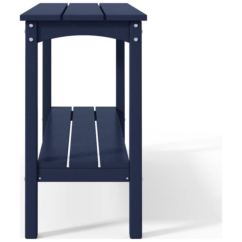 Laguna Hdpe All Weather Outdoor Patio Two Shelf Table