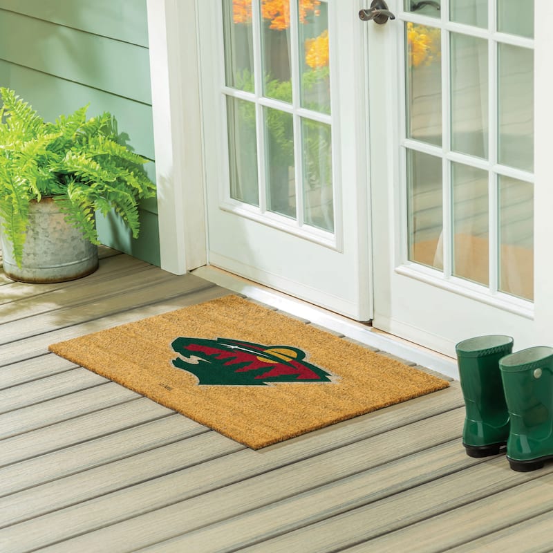 Minnesota Wild Full Color Indoor/Outdoor Coir Mat - 36" x 24"