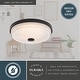 preview thumbnail 5 of 11, Preston 1-Light Dome Flush Mount LED Lighting Fixture, Clear Ribbed Glass Shade Low Ceilings, Hallway, Kitchen
