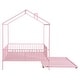 preview thumbnail 6 of 26, Full Size House Bed with Semi-enclosed Fence and Twin Size Trundle