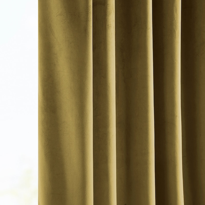 Exclusive Fabrics Heritage Plush Velvet Room Darkening Curtain (1 Panel) - Luxurious Single Drapery for Enhanced Room Darkening