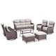 preview thumbnail 2 of 187, Outdoor Patio Sofa Swivel Chair with 6-Inch Thick Cushions Set