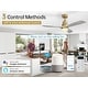 preview thumbnail 45 of 97, Sofucor 48/52 Inch Wood Ceiling Fan with Light and Remote/Smart App Voice Control, Dimmable Lights Included