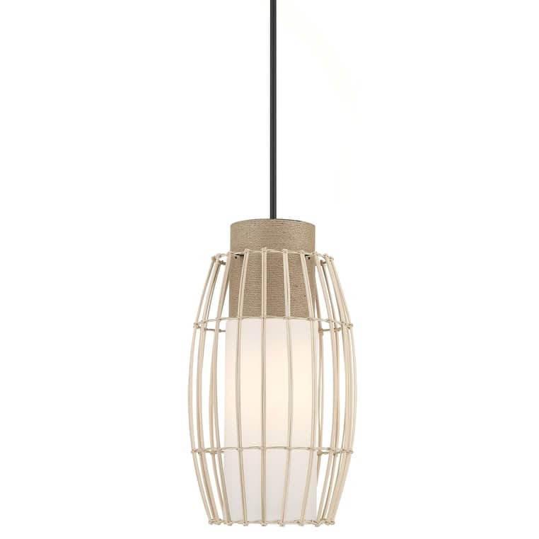 Minka Lavery 1104 Watermill 1 Light 13" Wide Pendant with Etched Opal - Coal