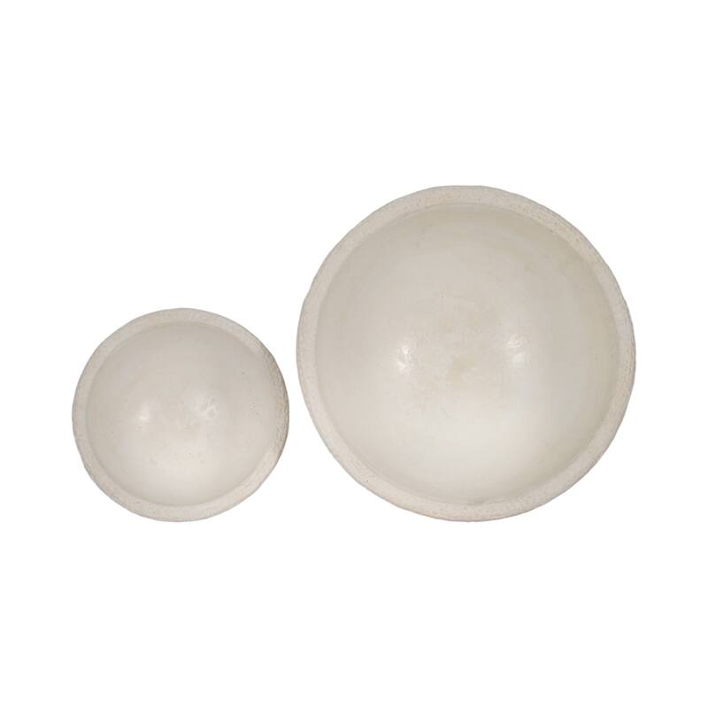 Terracotta Decorative Bowl with Tapered Shape-Set of 2, 12", 8", Black