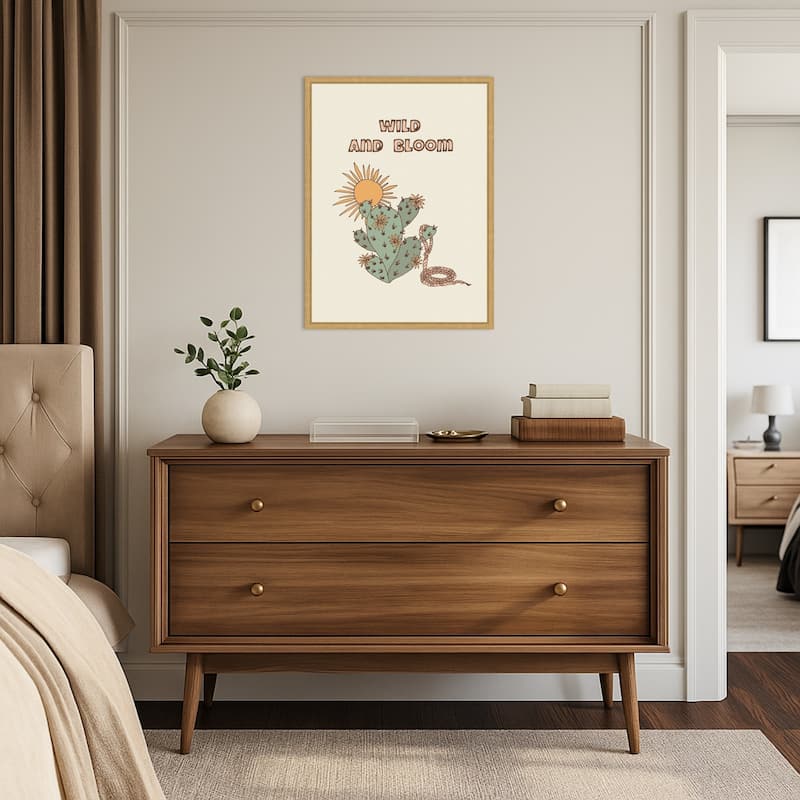 Wild a Bloom by Olena Kovalova Framed Canvas Wall Art Print