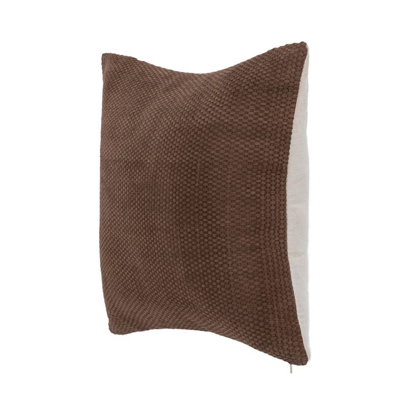 Villa by Classic Home Bassinet 18" Genuine Suede Leather Throw Pillow