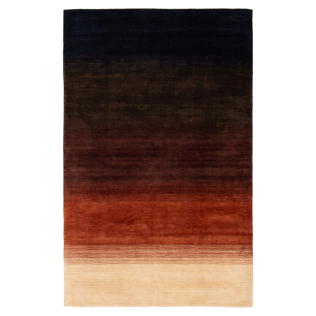 ECARPETGALLERY Hand Loomed Kashkuli Gabbeh Multi Color Wool Rug - 5'0 x 8'1