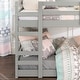 preview thumbnail 22 of 26, Walker Edison Browning Solid Wood Twin Size Low Bunk Bed