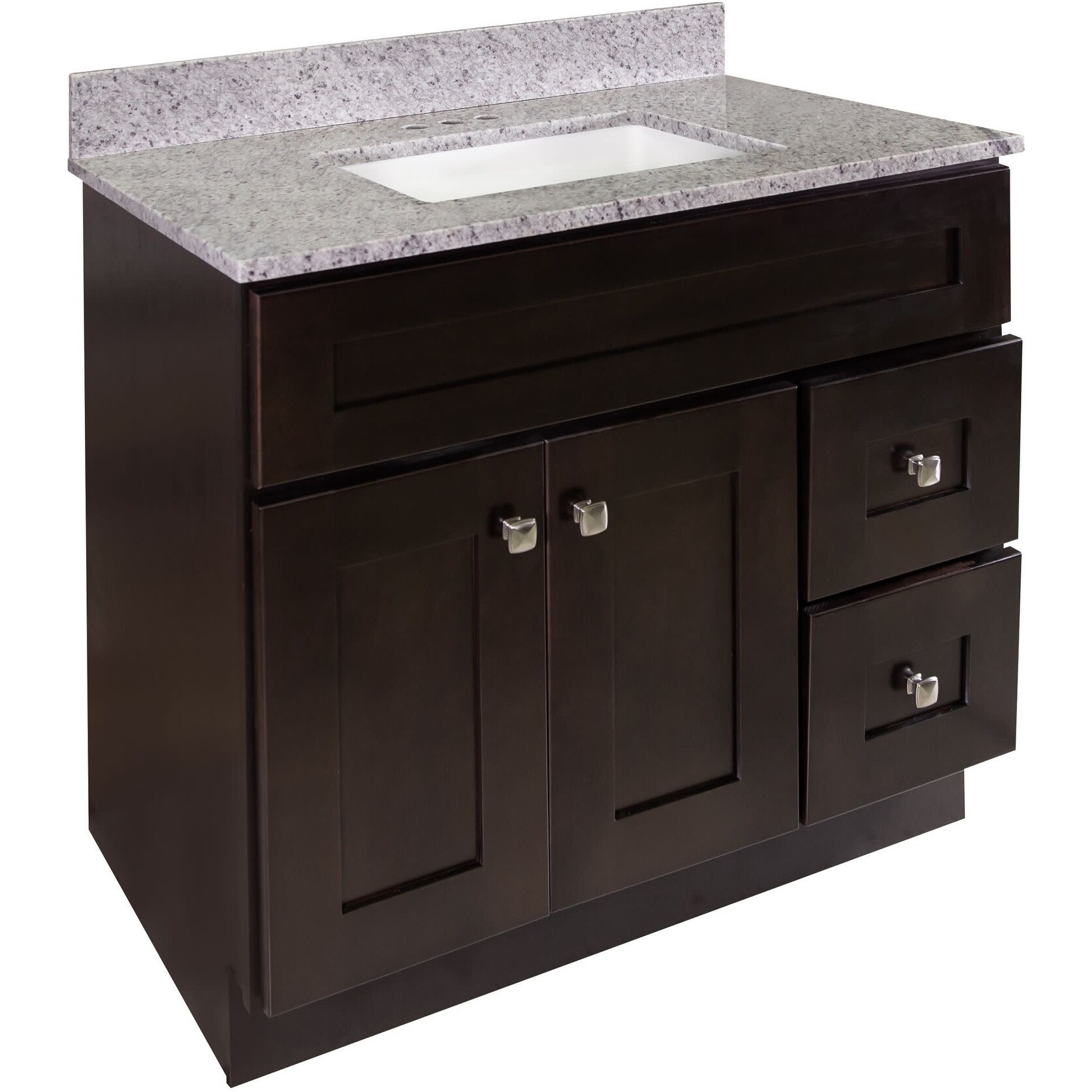 Shop Design House 585760 Brookings Shaker 2 Door 2 Drawer Vanity With Granite 4 In Centerset Kashmir White Top Unassembled 37x22 Overstock 30531878